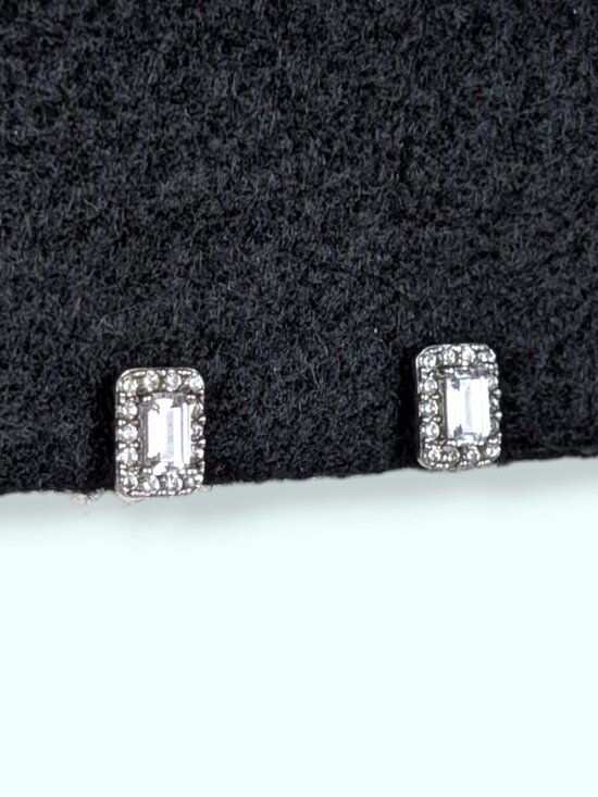 Kiera Jewelry - Keira Sterling Silver CZ Halo Stud Earrings